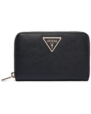 Guess Portefeuille Laurel Ii Slg Med Zip Around - Noir