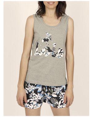 Admas Pyjama's Nachthemden Pyjama Tanktop Slip Lois Jungle Kaki - Meerkleurig