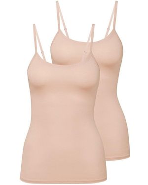 CALIDA Bodys Maillot De Corps Natural Comfort Spaghetti-Top - Rose