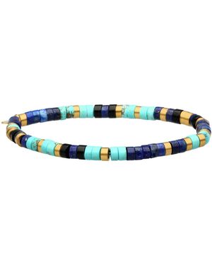 Sixtystones Bracelets Bracelet Perles Heishi 4mm Lapis Lazuli -Small-16cm - Bleu