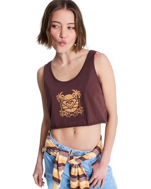 Roxy Blouses Magic Sunset Crop - Marron
