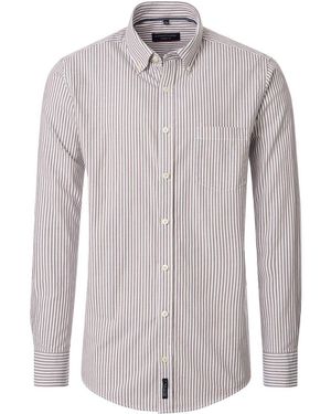 CASA MODA Chemise Chemise Marron Rayé - Gris