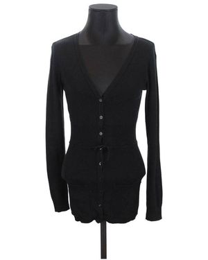 agnès b. Gilet Cardigan en coton noir
