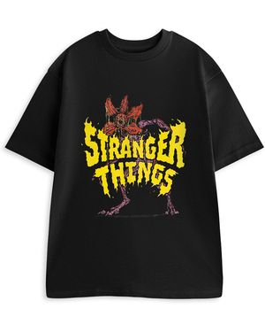 Stranger Things T-shirt Demogorgon T-shirt à manches courtes - Noir
