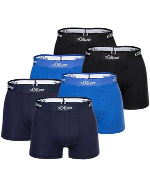S.oliver Caleçons Caleçon Paquet de 6 - Bleu