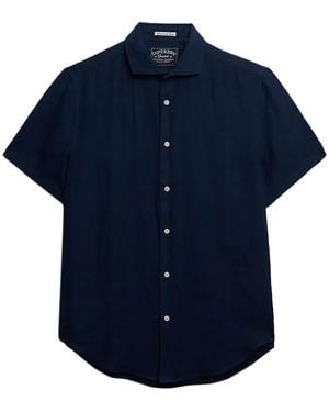 Superdry Chemise Chemise À Manches Courtes Riviera - Bleu