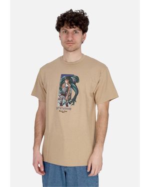 Primitive Skateboarding T-Shirt Maglietta Uomo Levi Tee X Attack On Titan Sand - Neutre