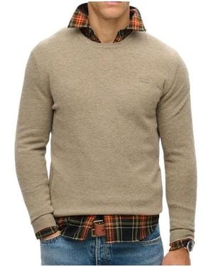 Superdry Pull Essential Slim Fit Crew Jumper - Gris