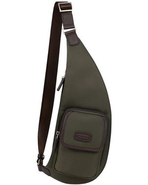 Hexagona Pochette Sacoche Asymetrique Ref 6720348 Kaki 20*45*2 Cm - Noir
