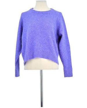 Samsøe & Samsøe Pull Pull en laine violet - Bleu