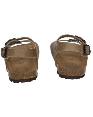 Interbios Sandales plates - Marron