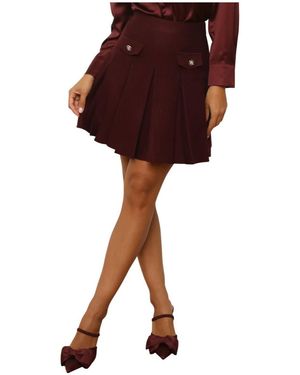 La Modeuse Jupes Courtes Jupes Pour Femme - Marron