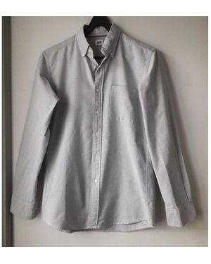 Uniqlo Chemise Chemise couleur bleu jean clair, T. S (grand XS) - Gris