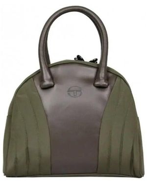 Sergio Tacchini Sac à main Sac à main demi rond toile - Gris