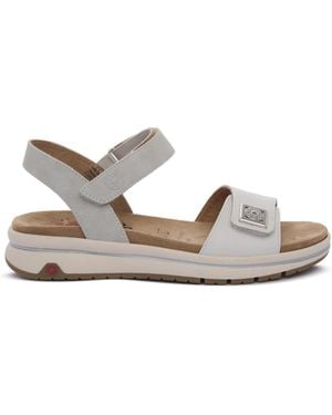 Relife Sandales plates LIGHT GREY - Blanc
