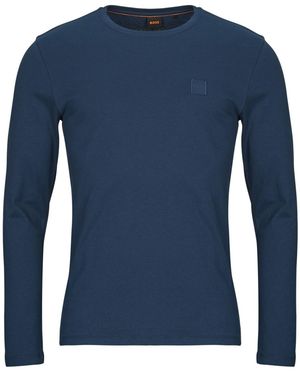 BOSS T-Shirts A Maniche Lunghe Tacks - Blu