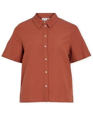 Vila Blouses Top Prisilla - Burnt Brick - Orange