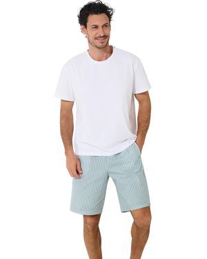 Lisca Pyjamas / Chemises de nuit Pyjama tenue d'intérieur short t-shirt ARION - Bleu