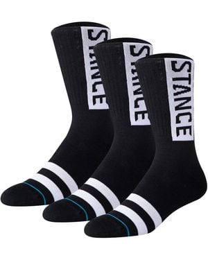 Stance Chaussettes unisexe Chaussettes Paquet de 3 OG Crew - Noir