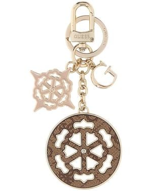 Guess Sac Ella Logo Keyring - Métallisé