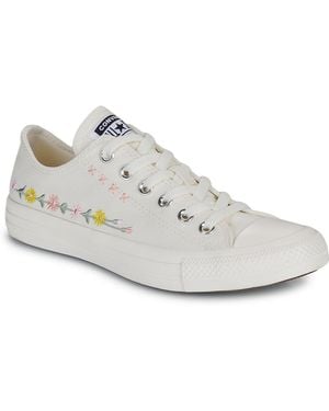 Converse Sneaker Chuck Taylor All Star Embroidered Flowers - Weiß