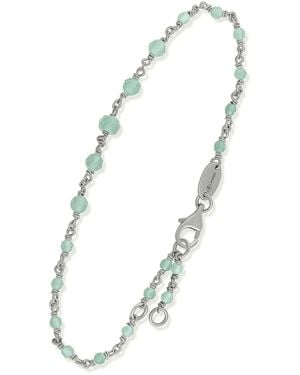 Orusbijoux Bracelets Bracelet En Argent Rhodié Cascade Pierre Amazonite - Métallisé