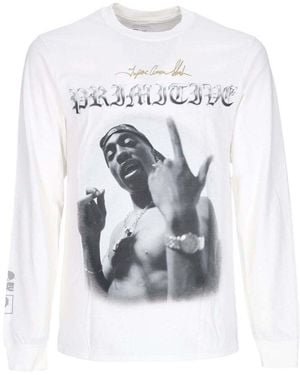 Primitive Skateboarding T-Shirt One Ls Tee X Tupac - Blanc