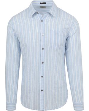 Dstrezzed Chemise Chemise Clay Seersucker Bleu à rayures