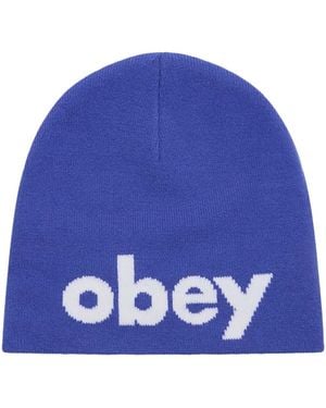 Obey Casquette Lowercase Beanie - Bleu