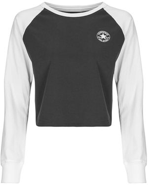 Converse T-Shirt Lange Mouw Raglan Long-Sleeve Top - Grijs