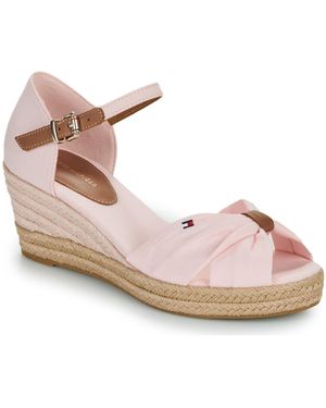 Tommy Hilfiger Scarpe Espadrillas Basic Open Toe Mid Wedge - Rosa