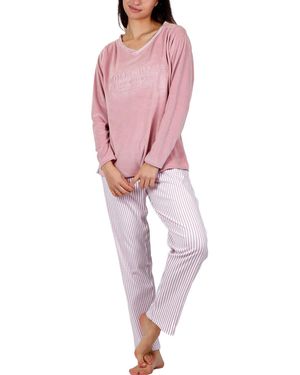 Admas Pyjama's / Nachthemden Pyjama Broek Top Lange Mouwen Comfort Home - Roze