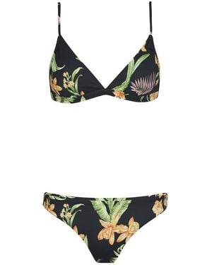 Roxy Costume A Due Pezzi Pt Beach Classics Fixedtri Set - Nero