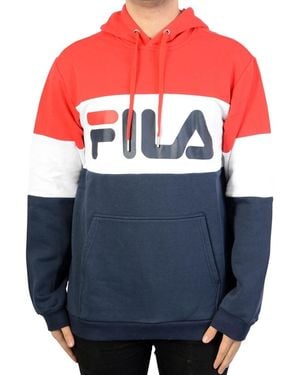 Fila Sweat-shirt Sweat à Capuche MEN NIGHT blocked hoody - Bleu
