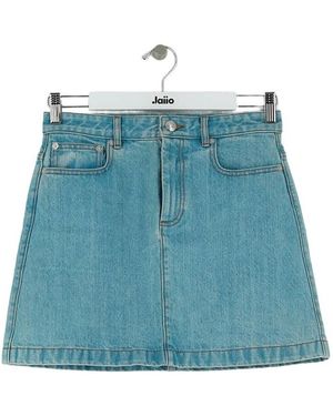A.P.C. Jupes Mini jupe en coton bleue