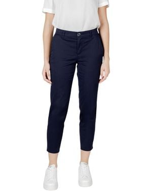 Street One Pantalon QR Chino peach Twill Co/Ea 378680 - Bleu