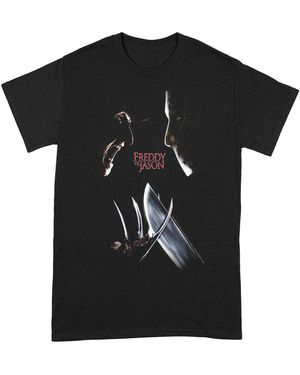 A Nightmare On Elm Street T-shirt Freddy Vs Jason - Noir