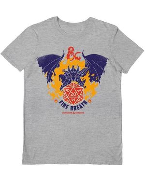 Dungeons & Dragons T-shirt Fire Breath - Gris