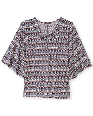 Daxon T-shirt by - Tunique manches 3/4 pagode - Multicolore