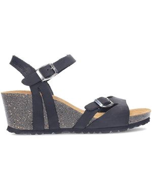 Interbios Sandalen 5612 Sleehak Sandaal - Blauw