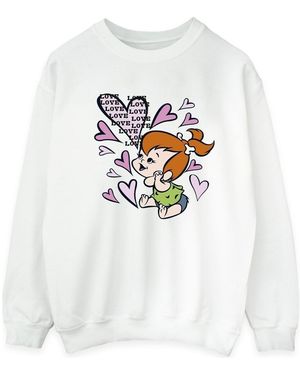 The Flintstones Sweatshirts Love Love Love - Blanc