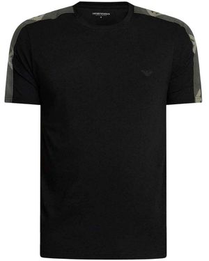 Emporio Armani T-shirt ASV Lounge Tape T-Shirt Black - Noir