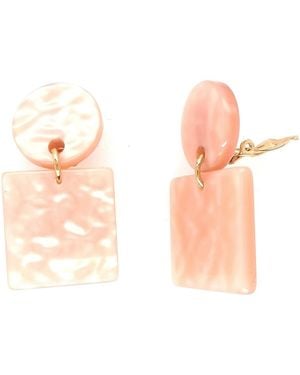 Brillaxis Boucles oreilles Boucles d'oreilles à clips acétate rose