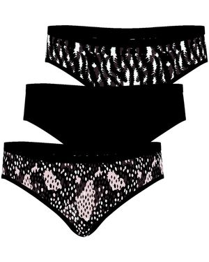 Athena Culottes & Slips Culottes, Lot De 3, Ecopack Mode - Noir