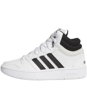 adidas Chaussures Baskets Hoops Mid Classic Synthétique - Blanc