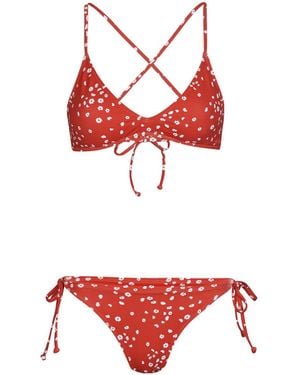 Roxy Costume A Due Pezzi Pt Beach Classics Strappy Set - Rosso