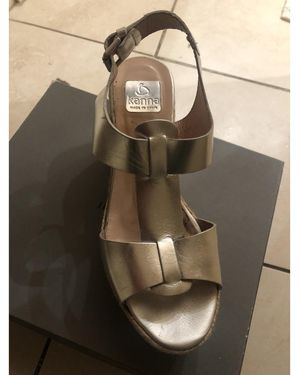 Kanna Sandales Compensées Sandales Compensées Argent - Vert