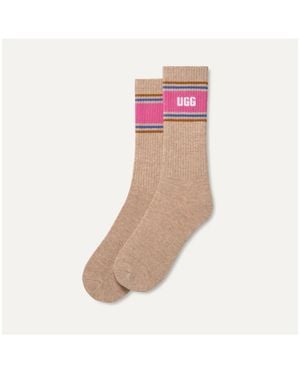 UGG Chaussettes Jedlyn Varsity Crew - Rose