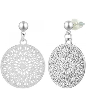 Sc Crystal Boucles oreilles B4268-ARGENT - Blanc