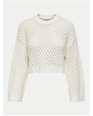 ONLY Pull 15300575 SMILLA-MARSHMALLOW - Blanc